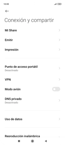 Pulsa Punto de acceso portátil.