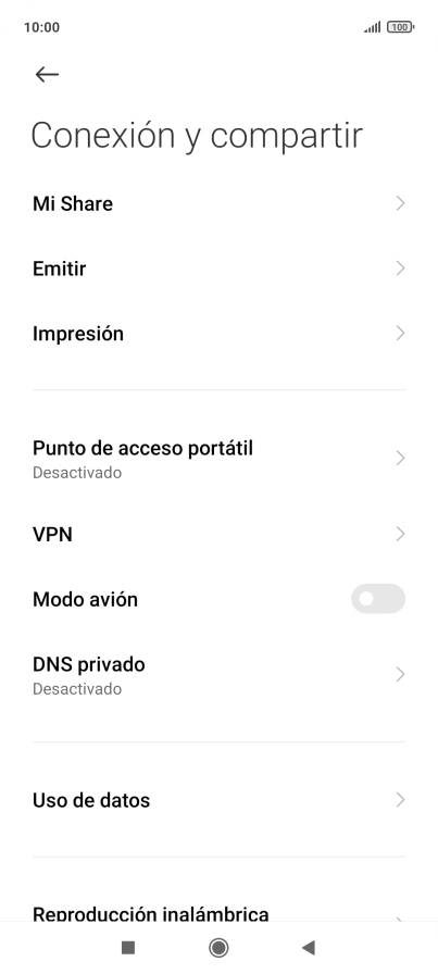 Pulsa Punto de acceso portátil.