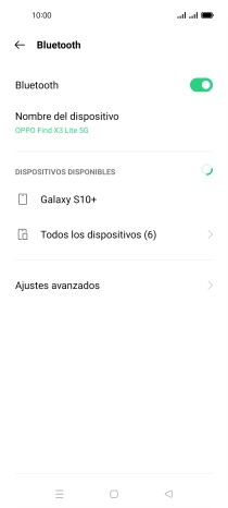 Pulsa el dispositivo Bluetooth deseado y sigue las indicaciones de la pantalla para vincular el dispositivo al teléfono.