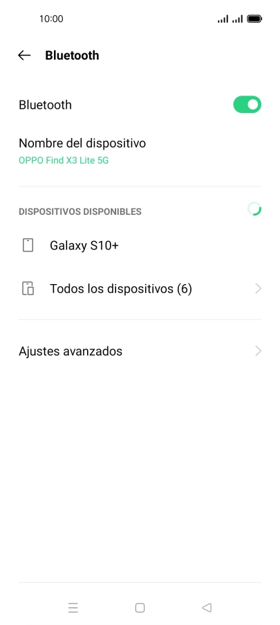 Pulsa el dispositivo Bluetooth deseado y sigue las indicaciones de la pantalla para vincular el dispositivo al teléfono.