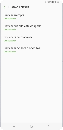 Pulsa el tipo de desvío deseado.