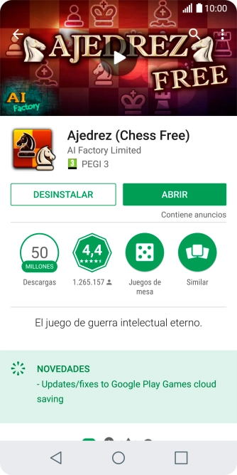 Pulsa la tecla de inicio para terminar y regresar a la pantalla de inicio.