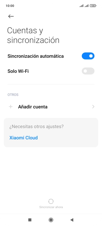 Pulsa Añadir cuenta.
