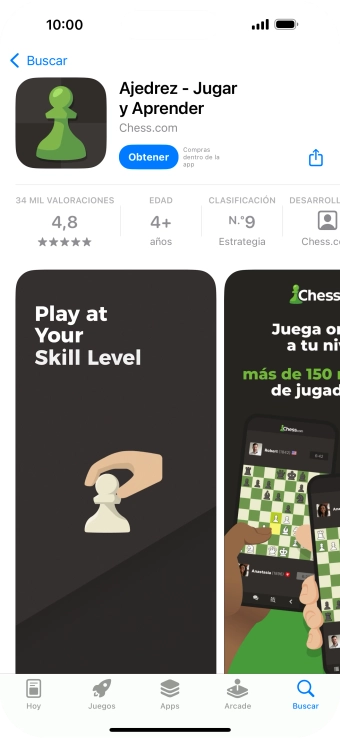Pulsa Obtener y sigue las indicaciones de la pantalla para instalar la app.
