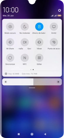 Pulsa la tecla de inicio para terminar y regresar a la pantalla de inicio.