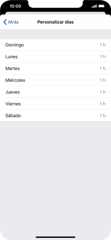 Pulsa los días deseados.