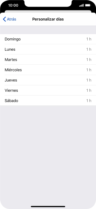 Pulsa los días deseados.