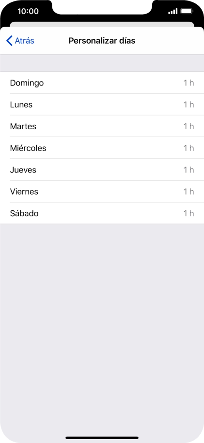 Pulsa los días deseados.