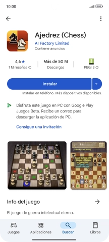 Pulsa Instalar y sigue las indicaciones de la pantalla para instalar la app.