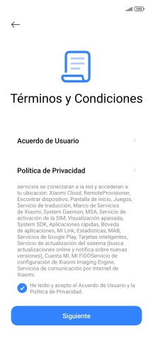 Pulsa Siguiente.
