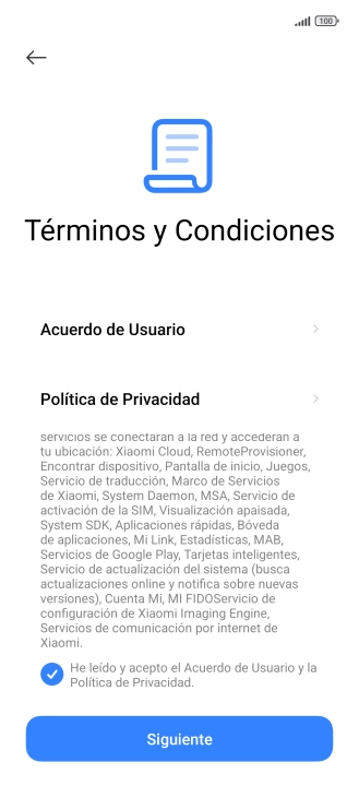 Pulsa Siguiente.