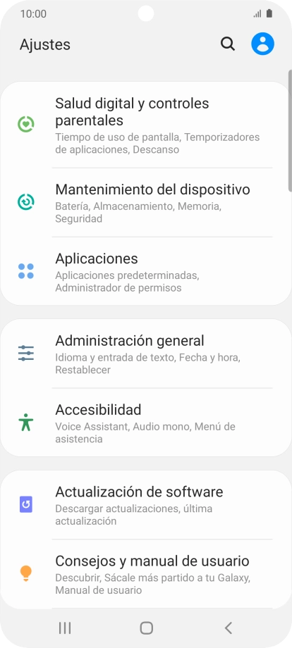 Pulsa Mantenimiento del dispositivo.