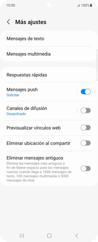 Pulsa Mensajes de texto.