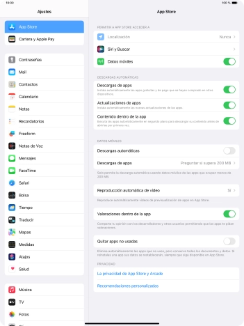 Desliza el dedo hacia arriba desde la parte inferior de la pantalla para terminar y volver a la pantalla de inicio.
