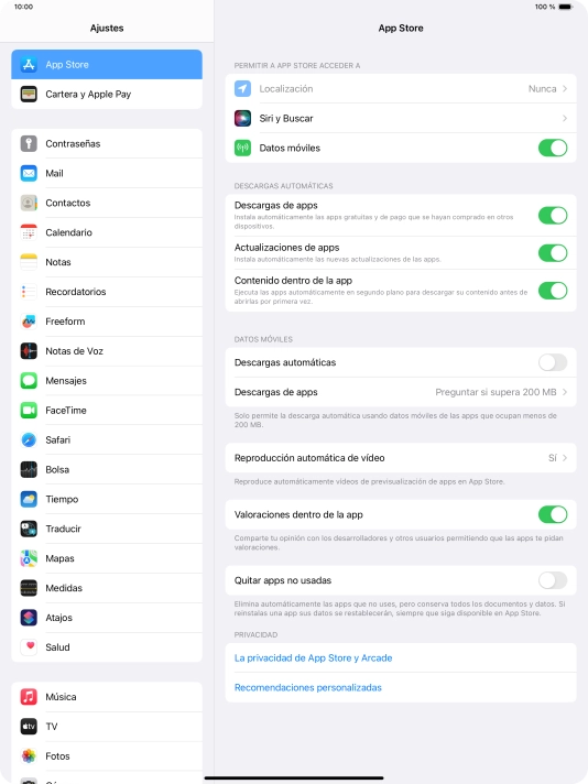 Desliza el dedo hacia arriba desde la parte inferior de la pantalla para terminar y volver a la pantalla de inicio.