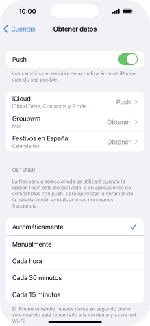 Pulsa el indicador junto a 