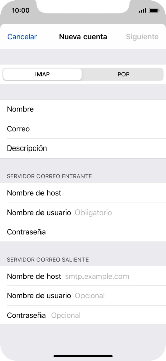 Pulsa Nombre de usuario e introduce el nombre de usuario de tu cuenta de correo electrónico.