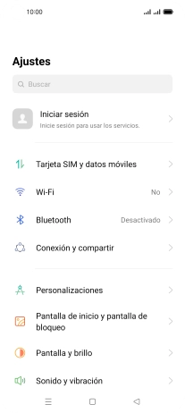Pulsa Tarjeta SIM y datos móviles.