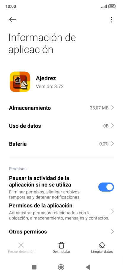 Pulsa Limpiar datos.