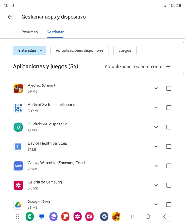 Pulsa la app deseada.