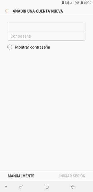 Pulsa Contraseña e introduce la contraseña de tu cuenta de correo electrónico.