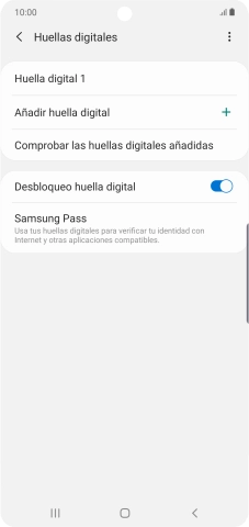 Pulsa el indicador junto a 