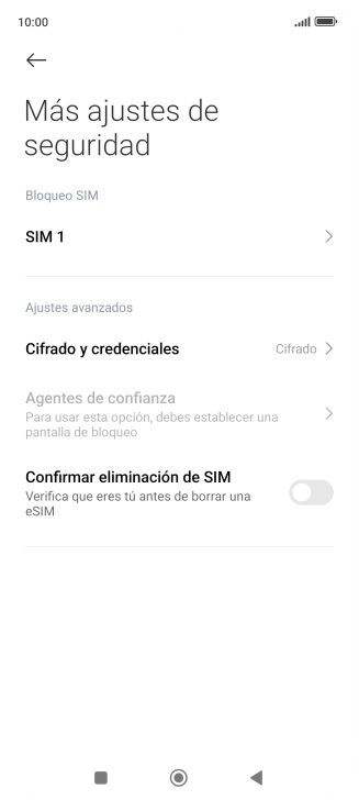 Pulsa el nombre de la tarjeta SIM.