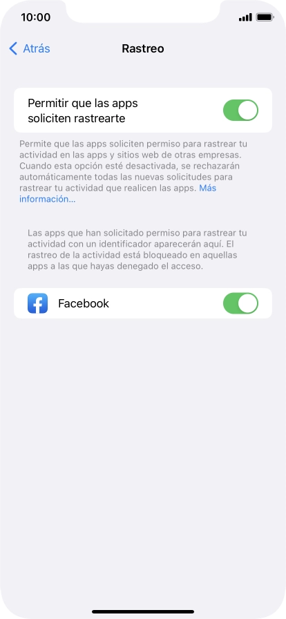 Pulsa el indicador junto a 