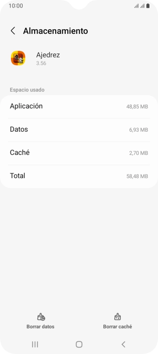 Pulsa Borrar caché.