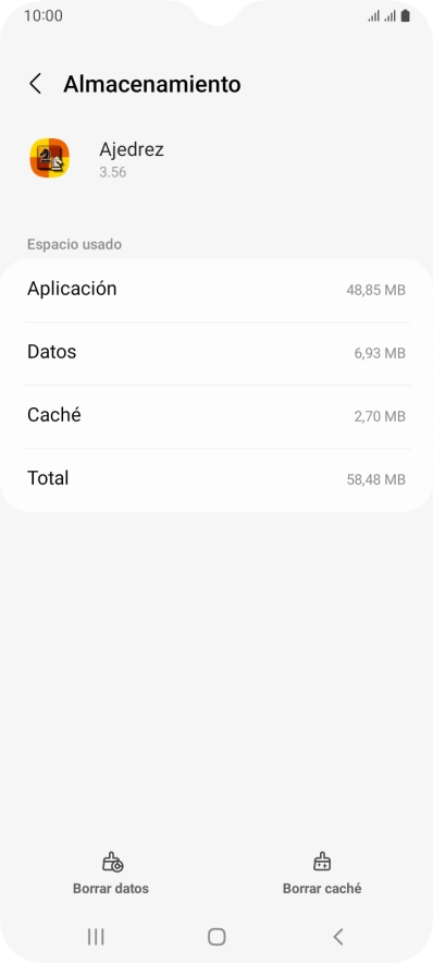 Pulsa Borrar caché.