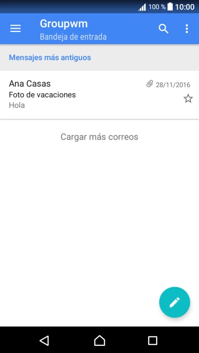 Pulsa el icono de nuevo correo electrónico.
