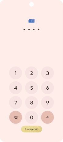 Si lo solicita el teléfono, introduce el código PIN y pulsa la flecha hacia la derecha.
