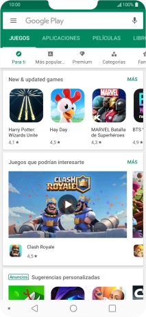 Desliza el dedo hacia la derecha desde la parte izquierda de la pantalla.