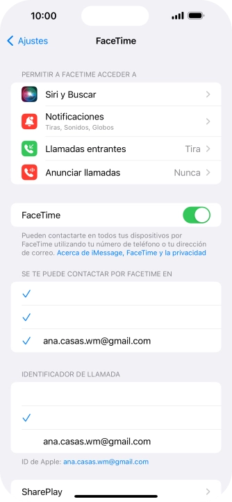 Pulsa el indicador junto a 