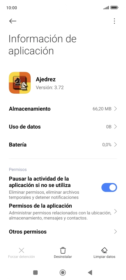 Pulsa Limpiar datos.