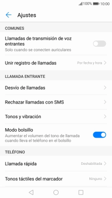 Pulsa Desvío de llamadas.