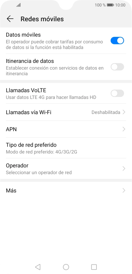 Pulsa Operador.