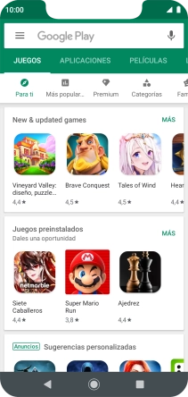 Desliza el dedo hacia la derecha desde la parte izquierda de la pantalla.