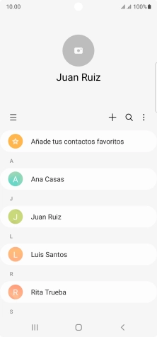 Pulsa el icono de nuevo contacto.