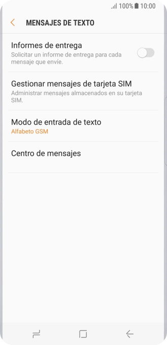 Pulsa Centro de mensajes.