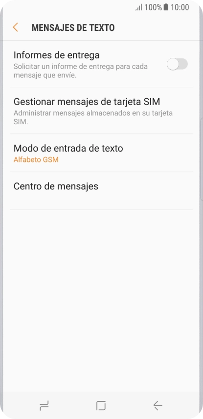 Pulsa Centro de mensajes.