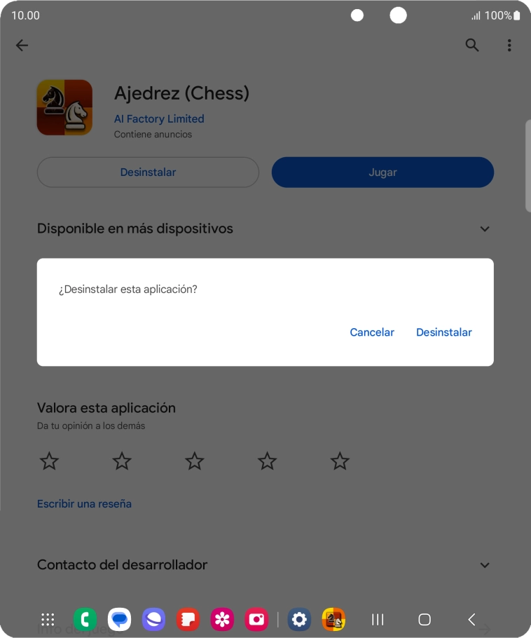Pulsa Desinstalar.