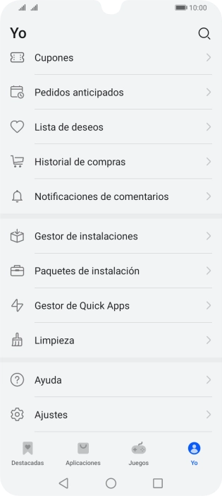 Pulsa Gestor de instalaciones.