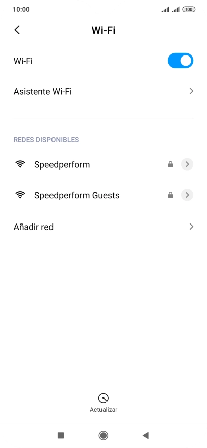 Pulsa la red wifi deseada.