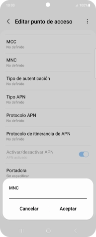 Introduce 01 y pulsa Aceptar.