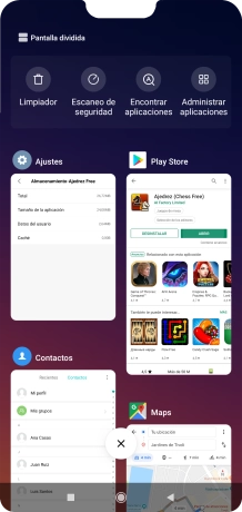 Para cerrar una sola aplicación en ejecución, desliza el dedo hacia la derecha sobre la aplicación deseada.