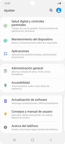 Pulsa Administración general.