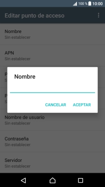 Introduce Vodafone Internet y pulsa ACEPTAR.