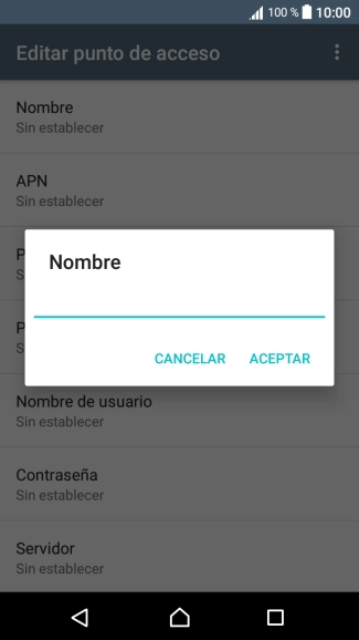 Introduce Vodafone Internet y pulsa ACEPTAR.