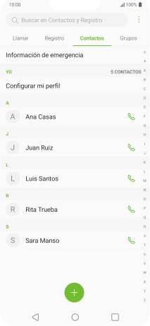 Pulsa el icono de nuevo contacto.